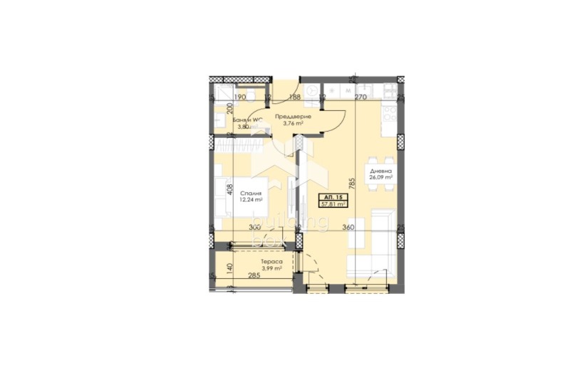 For Sale  1 bedroom Plovdiv , Trakiya , 68 sq.m | 63102376 - image [2]