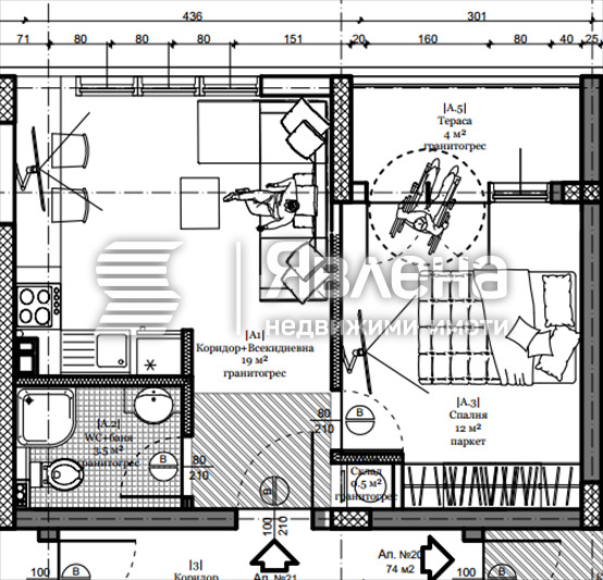 Na prodej  1 ložnice Varna , Asparuchovo , 51 m2 | 94170645 - obraz [3]