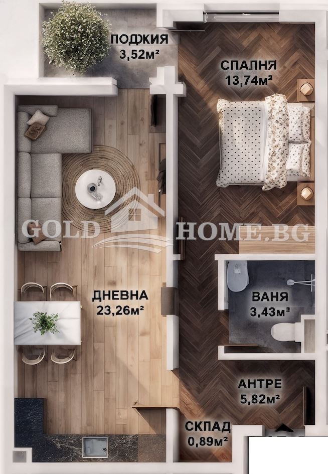 Продава 2-СТАЕН, гр. Пловдив, Кючук Париж, снимка 5 - Апартаменти - 55623938