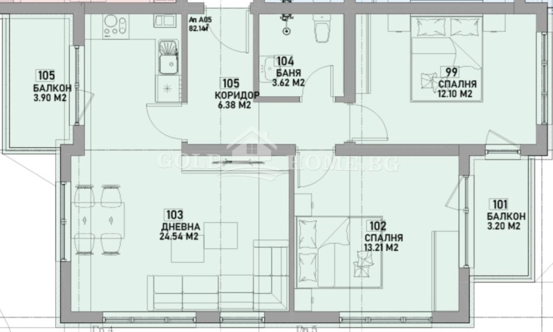 Продава 3-СТАЕН, гр. Пловдив, Беломорски, снимка 2 - Апартаменти - 53072164