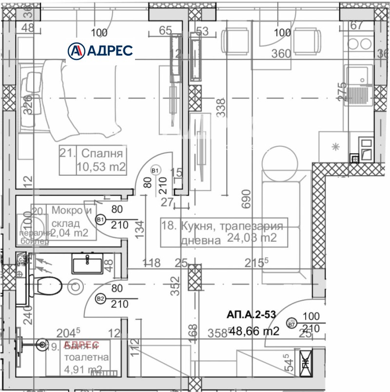 Продава  2-стаен град Варна , к.к. Слънчев ден , 59 кв.м | 40949336 - изображение [2]