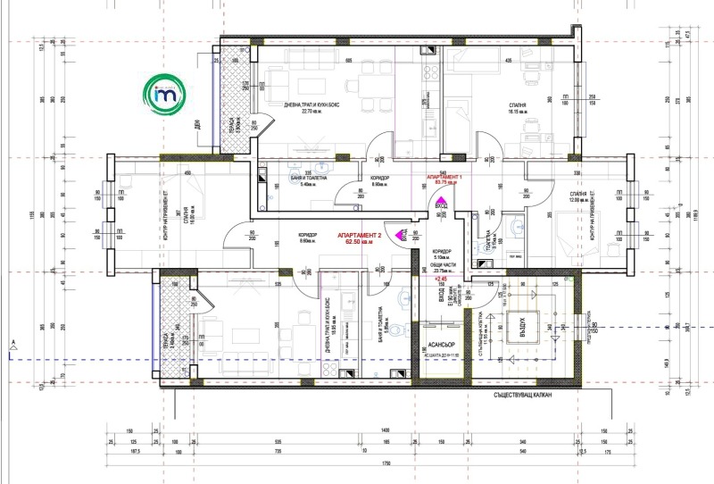 Продава 2-СТАЕН, гр. Пазарджик, Ставропол, снимка 2 - Aпартаменти - 49176834