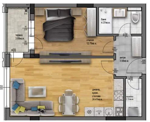 Продава  2-стаен град Пловдив , Остромила , 72 кв.м | 94162266 - изображение [2]