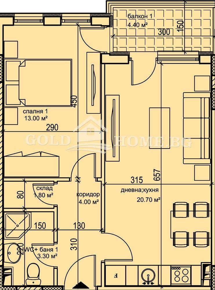 Til salg  1 soveværelse Plovdiv , Karshiyaka , 63 kvm | 97129665 - billede [4]