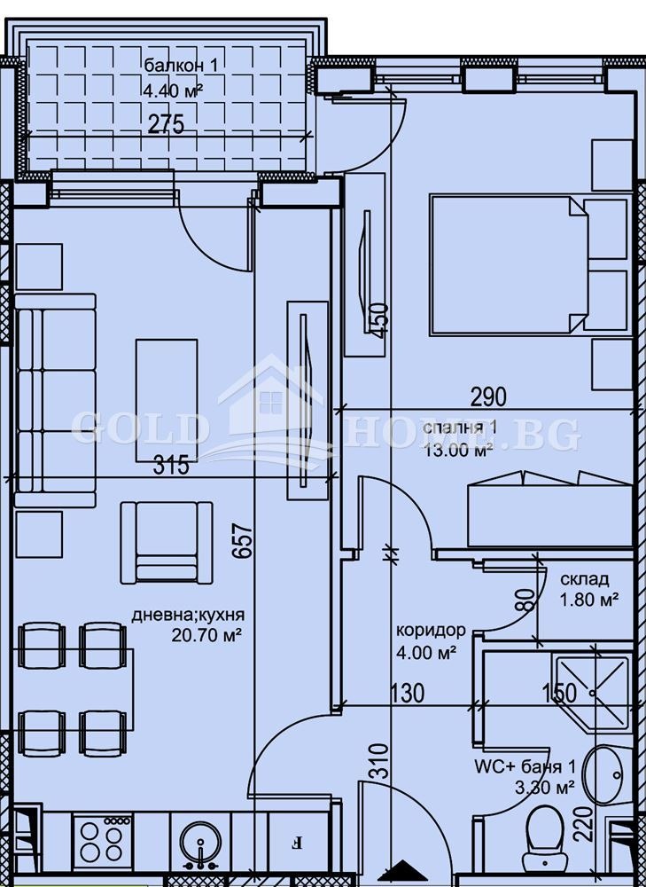 Til salg  1 soveværelse Plovdiv , Karshiyaka , 63 kvm | 97129665 - billede [5]