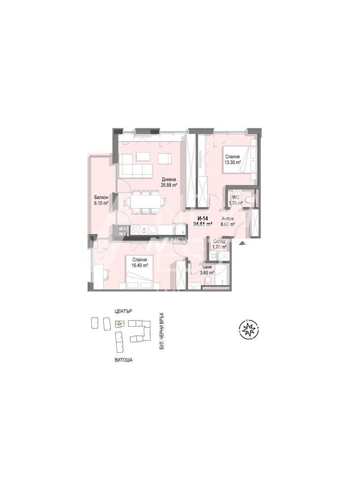 Продава 3-СТАЕН, гр. София, Кръстова вада, снимка 6 - Апартаменти - 55257434
