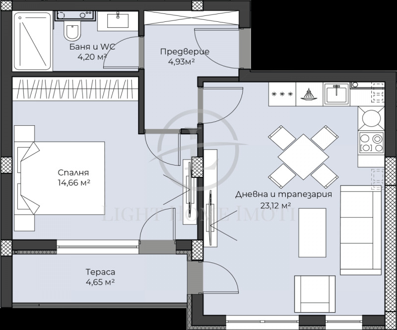 Na prodej  1 ložnice Plovdiv , Christo Smirnenski , 72 m2 | 71766120 - obraz [5]