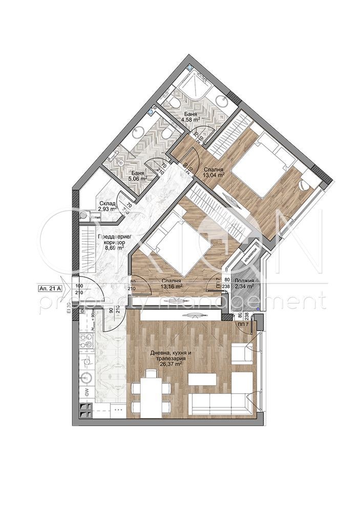 Zu verkaufen  2 Schlafzimmer Sofia , Mladost 4 , 102 qm | 63406567 - Bild [2]
