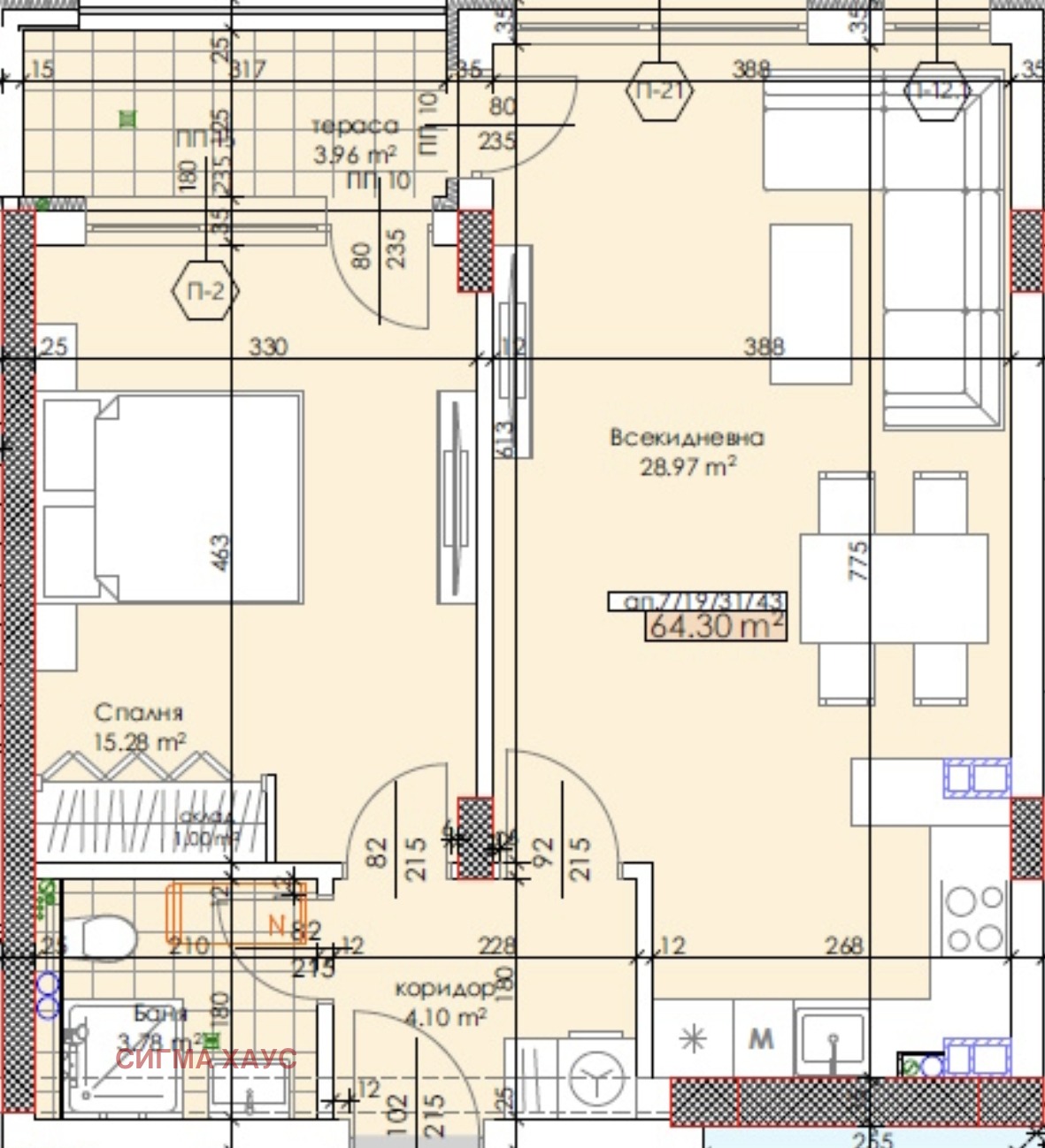 Продава 2-СТАЕН, гр. Пловдив, Тракия, снимка 4 - Апартаменти - 56509925