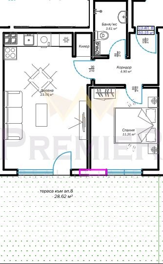 Zu verkaufen  1 Schlafzimmer Warna , Wazraschdane 3 , 100 qm | 95944651 - Bild [3]