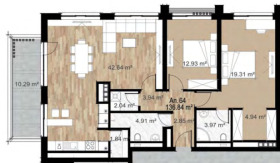 2 camere da letto Zona B-18, Sofia