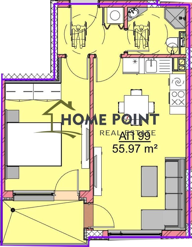 À venda  1 quarto Varna , Vladislav Varnentchik 1 , 64 m² | 14401828 - imagem [2]