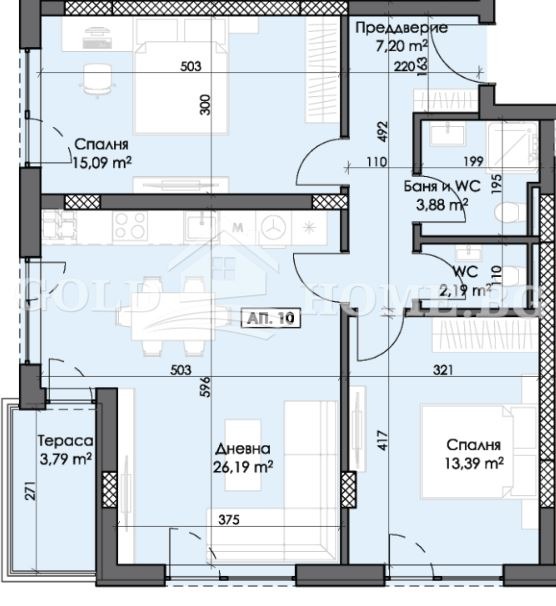 Продава 3-СТАЕН, гр. Пловдив, Тракия, снимка 3 - Апартаменти - 54304085