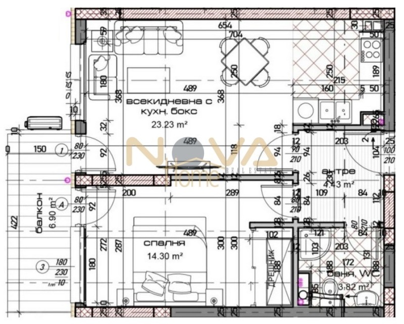 Продаја  2 спаваће собе Варна , Младост 1 , 102 м2 | 57423342 - слика [13]