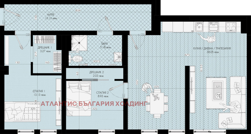 In vendita  2 camere da letto Sofia , Liulin 5 , 119 mq | 91905601 - Immagine [6]