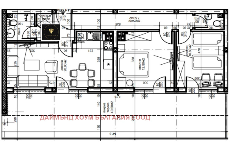 Satılık  2 yatak odası Plovdiv , Yujen , 127 metrekare | 34687104 - görüntü [2]