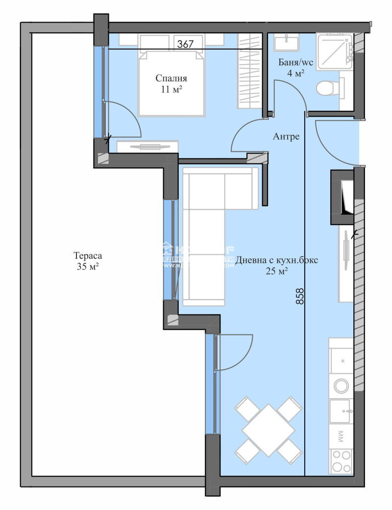 Продаја  1 спаваћа соба Пловдив , Каршијака , 99 м2 | 31738456 - слика [3]