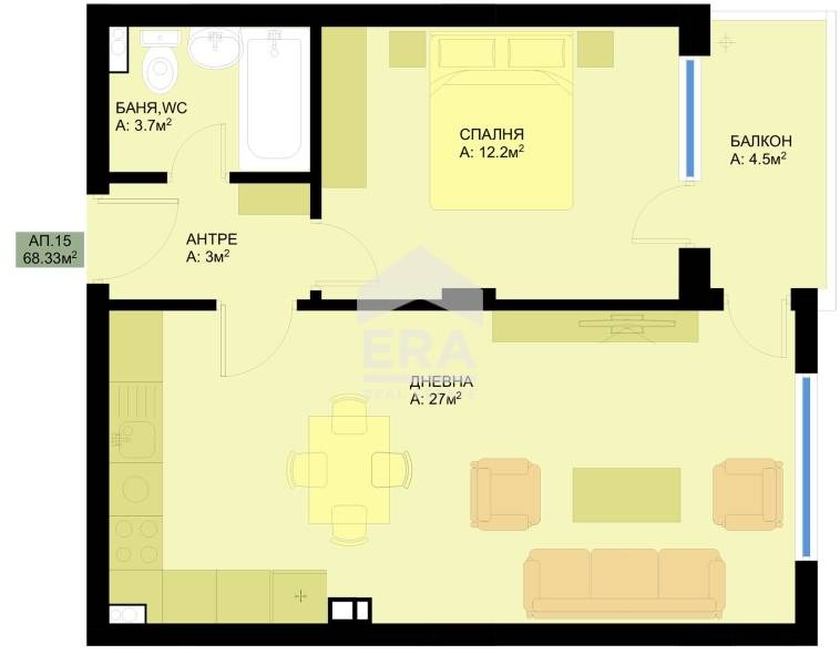 Продава  2-стаен град Варна , Победа , 68 кв.м | 32231904 - изображение [5]