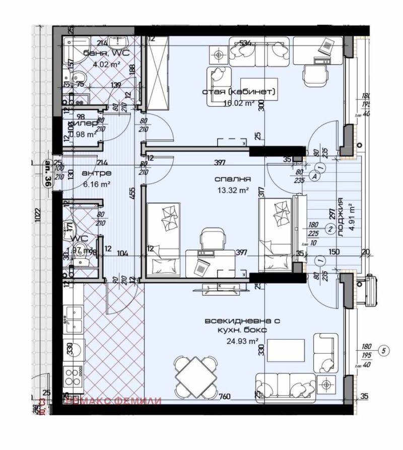 Satılık  2 yatak odası Varna , Mladost 1 , 102 metrekare | 79583551 - görüntü [2]
