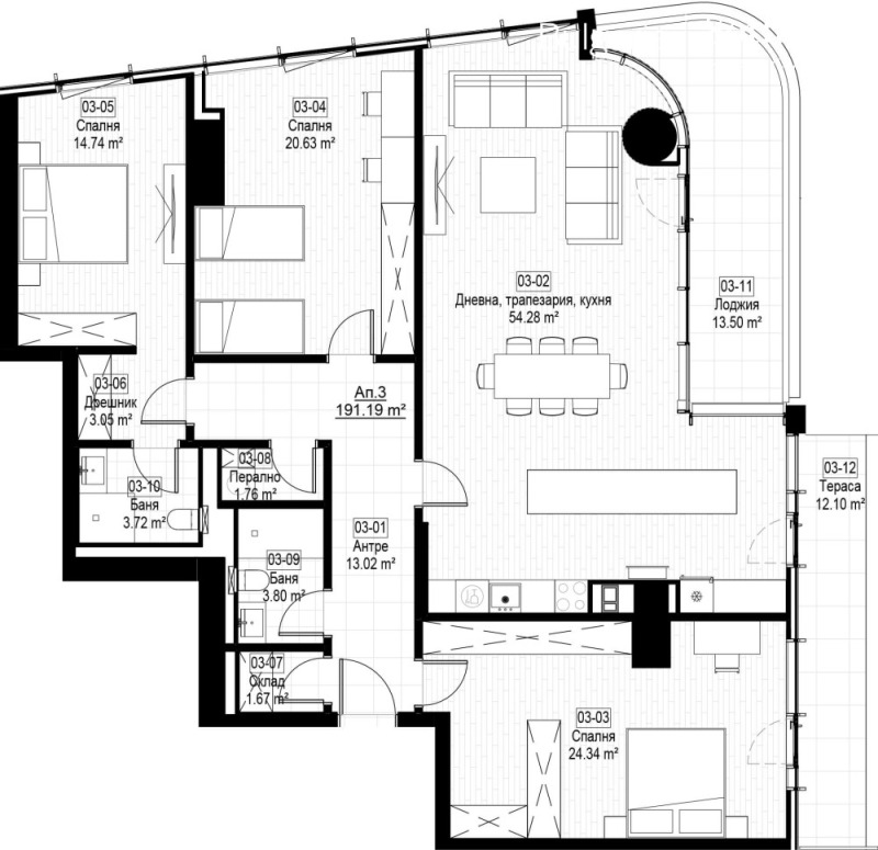 À venda  3 quartos Sofia , Mladost 3 , 227 m² | 55605360 - imagem [6]