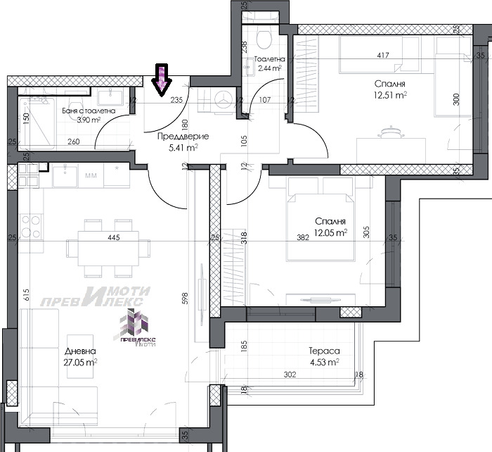 Till salu  2 sovrum Plovdiv , Karsjijaka , 97 kvm | 77665208