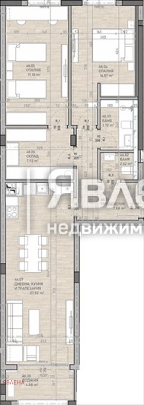 Продава 3-СТАЕН, гр. София, Сухата река, снимка 2 - Aпартаменти - 48999433