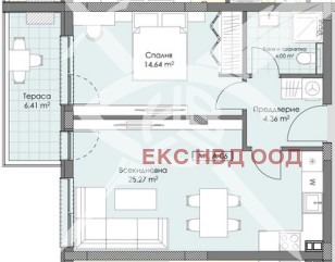 Zu verkaufen  1 Schlafzimmer Plowdiw , Ostromila , 73 qm | 40402197