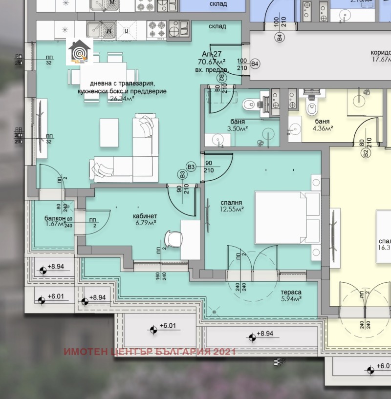 Na prodej  1 ložnice Sofia , Malinova dolina , 85 m2 | 36519221 - obraz [8]