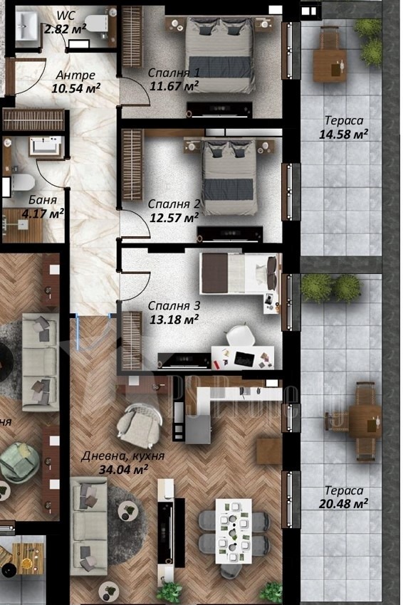Zu verkaufen  1 Schlafzimmer Stara Zagora , Ajazmoto , 83 qm | 24959882 - Bild [14]