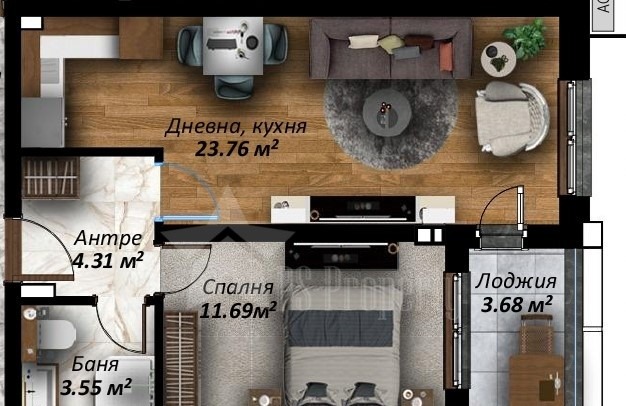 Zu verkaufen  1 Schlafzimmer Stara Zagora , Ajazmoto , 83 qm | 24959882 - Bild [7]