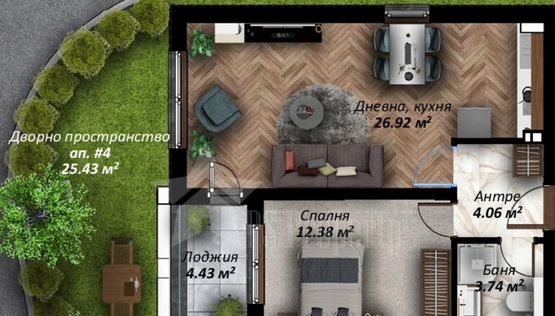 Zu verkaufen  1 Schlafzimmer Stara Zagora , Ajazmoto , 83 qm | 24959882 - Bild [2]