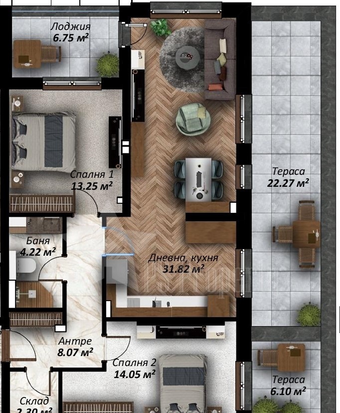 Zu verkaufen  1 Schlafzimmer Stara Zagora , Ajazmoto , 83 qm | 24959882 - Bild [15]