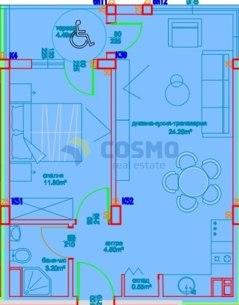 Продава 2-СТАЕН, гр. Бургас, Славейков, снимка 2 - Апартаменти - 56132050
