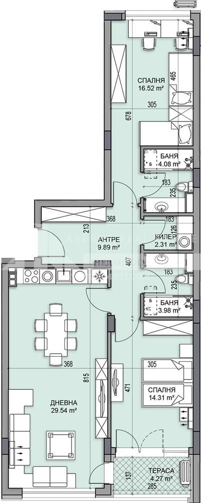 Til salg  2 soveværelser Plovdiv , Gagarin , 116 kvm | 25566368 - billede [5]