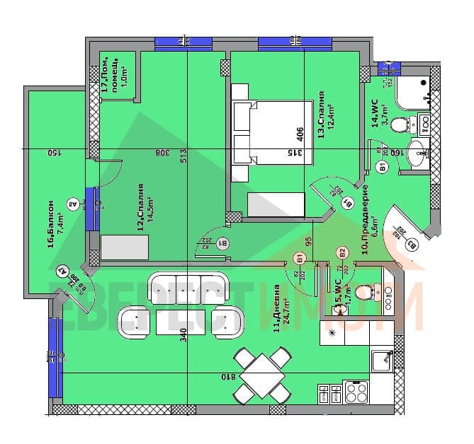 Продава 3-СТАЕН, гр. Пловдив, Въстанически, снимка 2 - Aпартаменти - 48404162