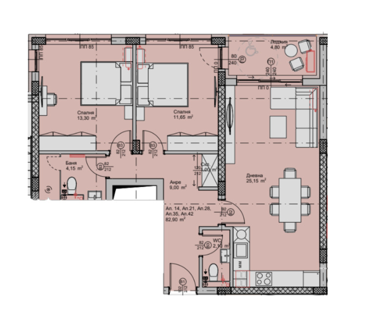 In vendita  2 camere da letto Plovdiv , Hristo Smirnenski , 97 mq | 49944948 - Immagine [3]