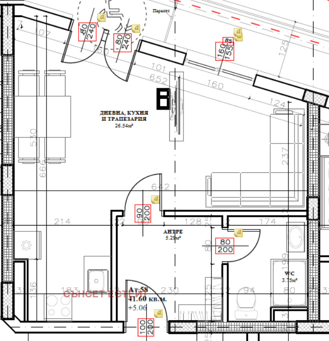 Eladó  1 hálószoba Burgas , Meden rudnik - zona V , 47 négyzetméter | 86260160 - kép [2]