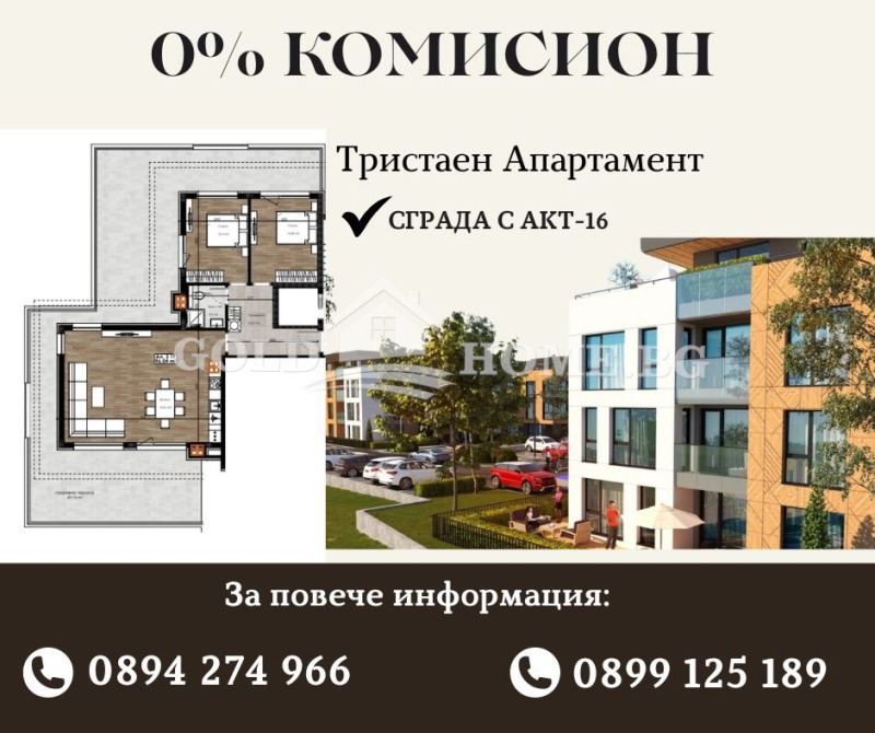 Myytävänä  2 makuuhuonetta Plovdiv , Ostromila , 204 neliömetriä | 98994954