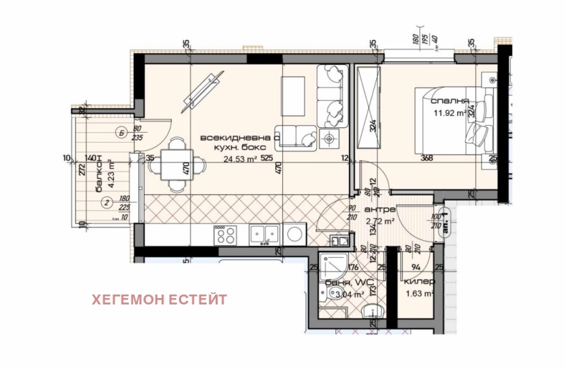 Продава 2-СТАЕН в град Варна, Младост 1 - 69 кв.м / 102 900 € » 201 254.91 лв., ХЕГЕМОН ЕСТЕЙТ