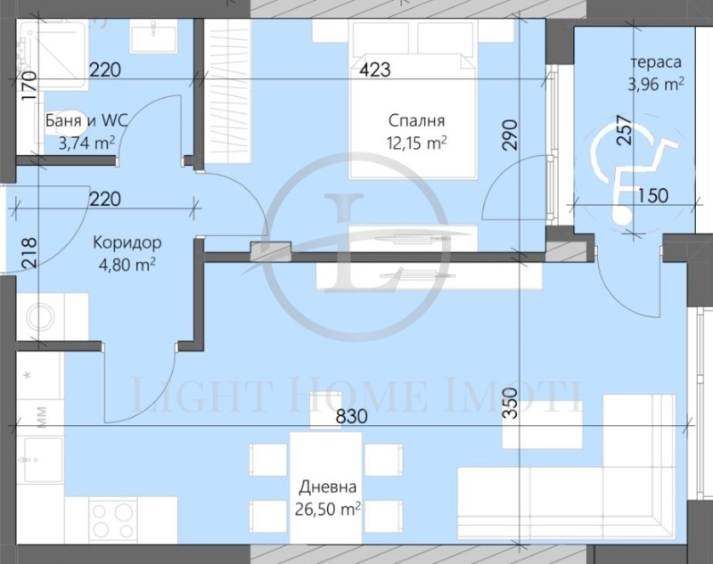 Продается  1 спальня Пловдив , Кършияка , 71 кв.м | 69663960 - изображение [5]