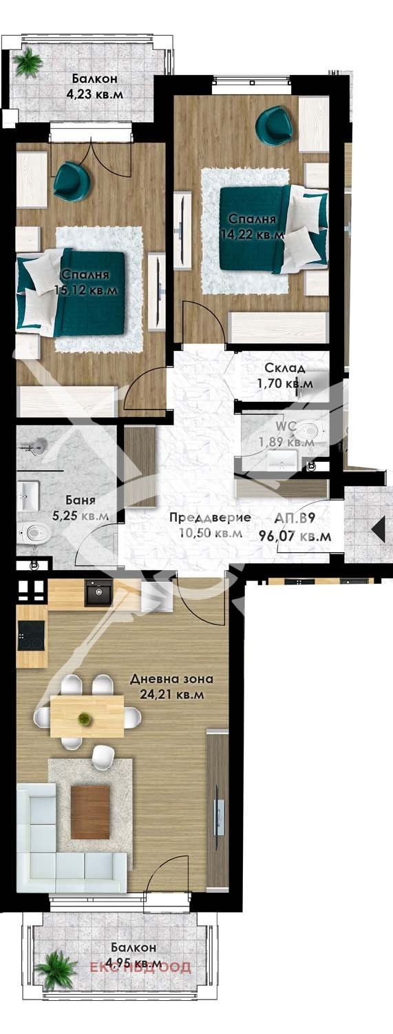 Продава 3-СТАЕН, гр. Пловдив, Остромила, снимка 1 - Aпартаменти - 47460735