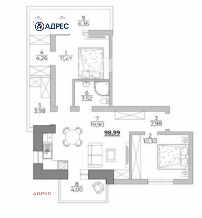 Продава 3-СТАЕН, гр. Варна, к.к. Чайка, снимка 3 - Aпартаменти - 48066249