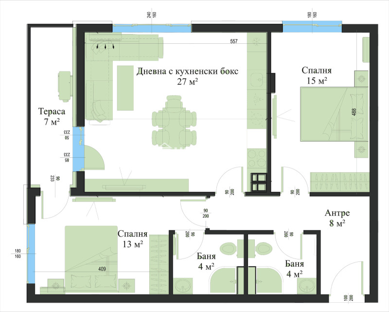 На продаж  2 спальні Пловдив , Христо Смирненски , 111 кв.м | 48333650 - зображення [3]