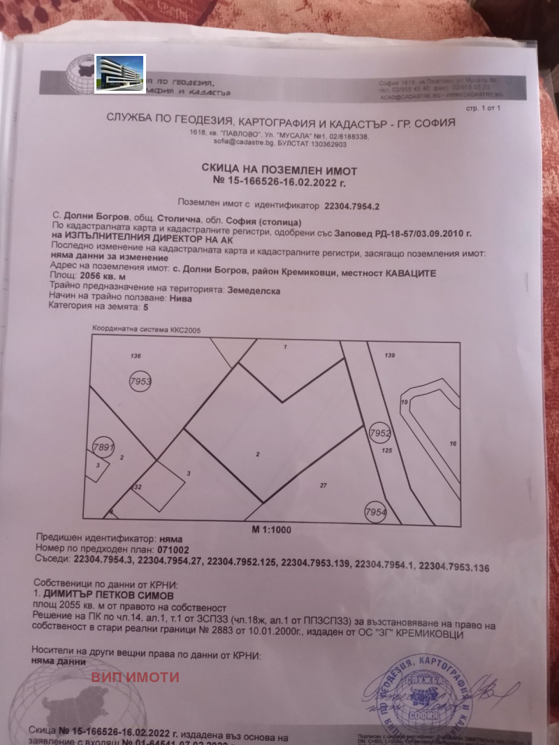 In vendita  Complotto Sofia , Dolni Bogrov , 2056 mq | 90441042