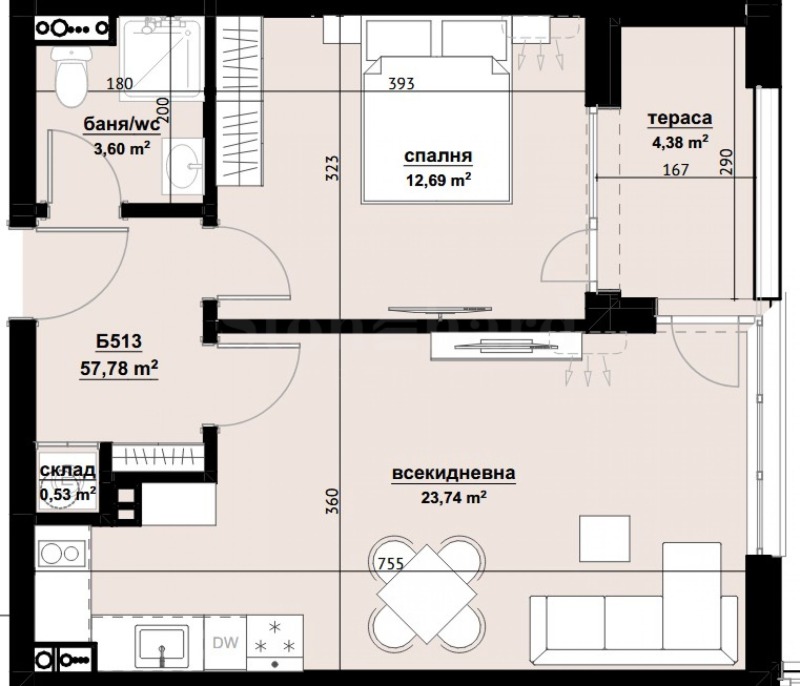 Na prodej  1 ložnice Burgas , Izgrev , 66 m2 | 64549312 - obraz [2]