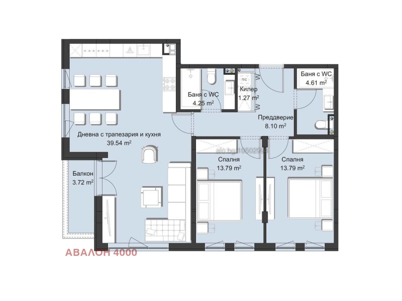 For Sale  2 bedroom Plovdiv , Hristo Smirnenski , 130 sq.m | 19792218 - image [2]
