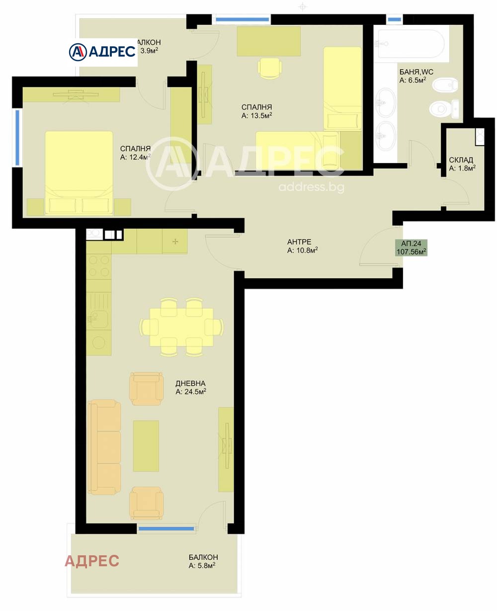 Продава 3-СТАЕН, гр. Варна, Гранд Мол, снимка 4 - Апартаменти - 53766329