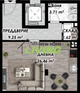 Продава  1-стаен град Пловдив , Беломорски , 56 кв.м | 86089362 - изображение [2]