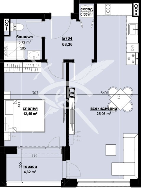 En venta  1 dormitorio Burgas , Izgrev , 68 metros cuadrados | 48440996