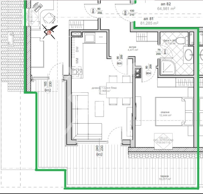 Продава  2-стаен град Бургас , Меден рудник - зона А , 81 кв.м | 45269393